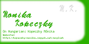 monika kopeczky business card